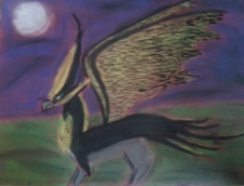 pastel on paper by Addison S. grade 7