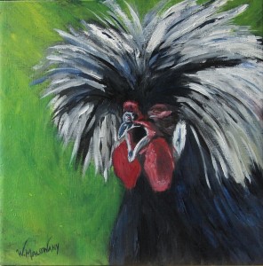 polish-crested-rooster-painting-malowany