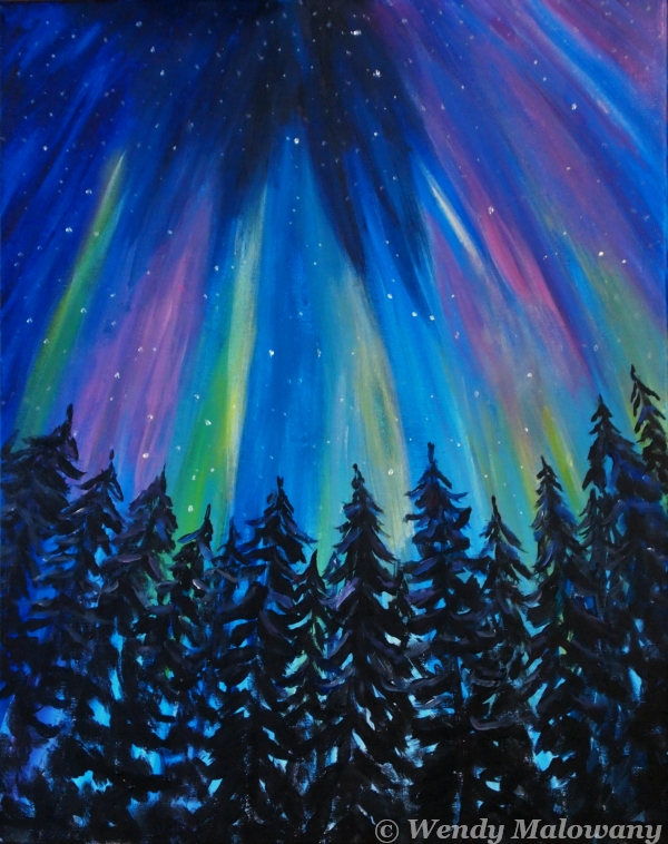 northern-lights-paint -party-painting-malowany